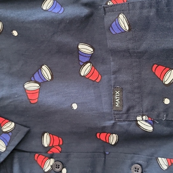 Matix Men's Navy Blue Patterned Shirt - Picture 7 of 7